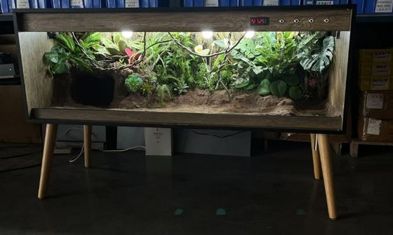 Small Size Wooden Reptile Terrarium Waterproof With Automatic Control