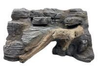 Homelike Environment Reptile Enclosure Background With Simulated Rock And Stump Mash Up Board