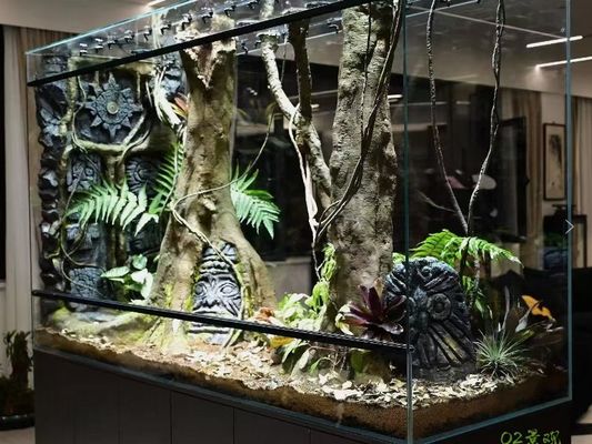Simulation 3D Reptile Terrarium Background Easy Cutting Reptile Rock Background