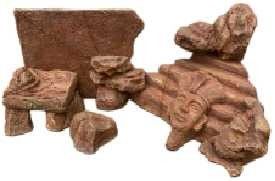 realistic Reptile Rock Background With PU Simulation Rocks And Hiding Hole