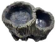 Simulation Tree Stump Reptile Water Dish 3D Stereo Tortoise Feeding Bowl